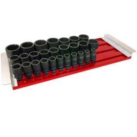 Juego de 27 vasos de impacto de 12 puntas, 1/2" DR. (10-36 mm)